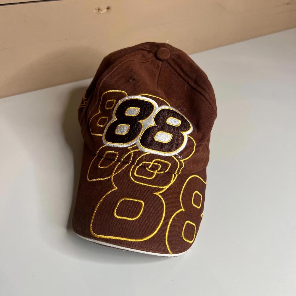 Winners Circle NASCAR #88 Brown Adjustable Hat Cap Embroidered Racing Driver Log